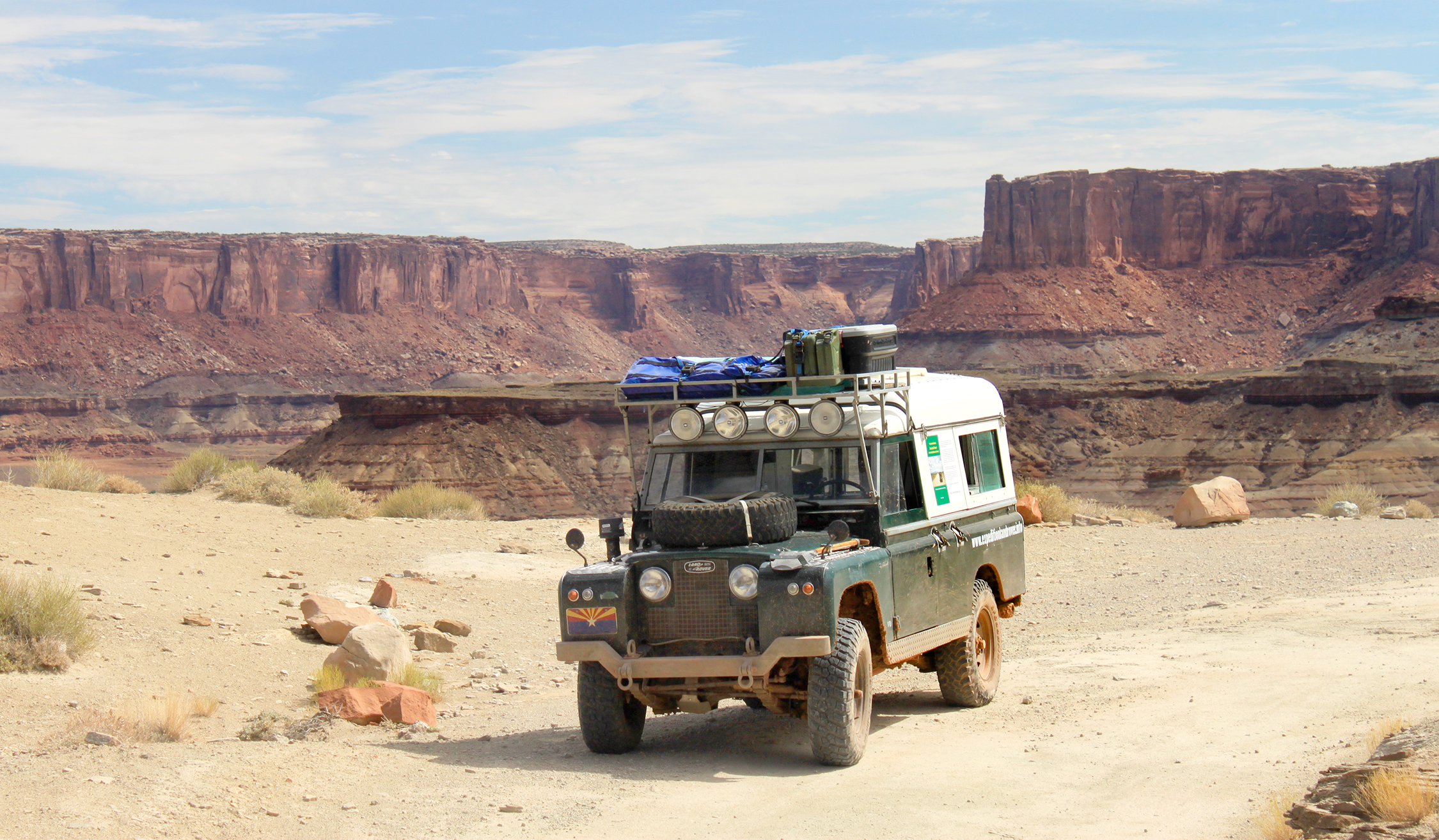 1960 Land Rover Dormobile on the White Rim Trail